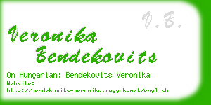 veronika bendekovits business card